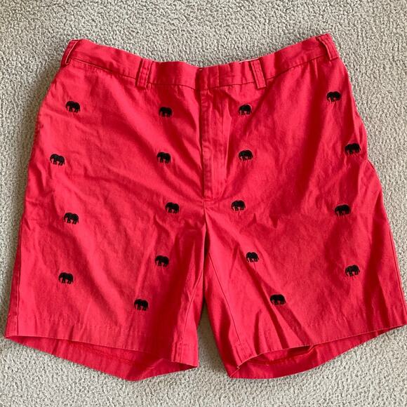 Orvis Other - Orvis Shorts 44 Elephant Embroidery Novelty Chino High Rise Pink Preppy (39 x 8)